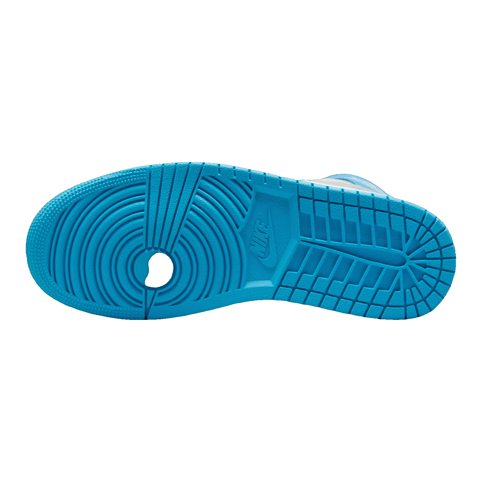 Nike Air Jordan 1 Mid Dark Powder Blue White Sail Neutral Grey (W) Sohle