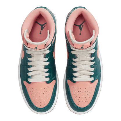 Nike Air Jordan 1 Mid Dark Teal Green (W) Oben