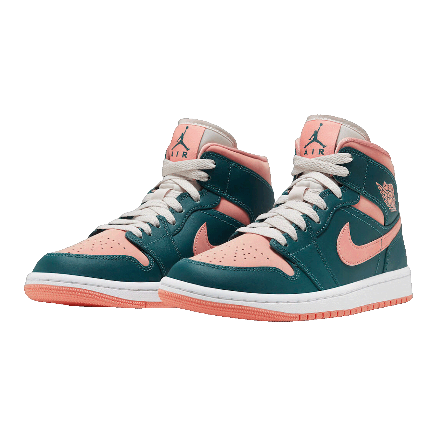 Nike Air Jordan 1 Mid Dark Teal Green (W) Side