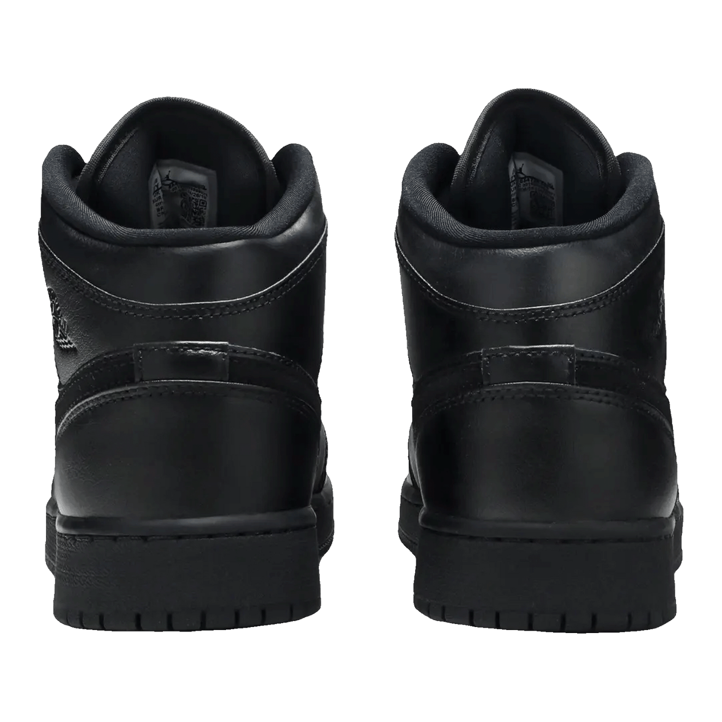 Nike Air Jordan 1 Mid Deep Black Nubuck Swoosh (GS) Back