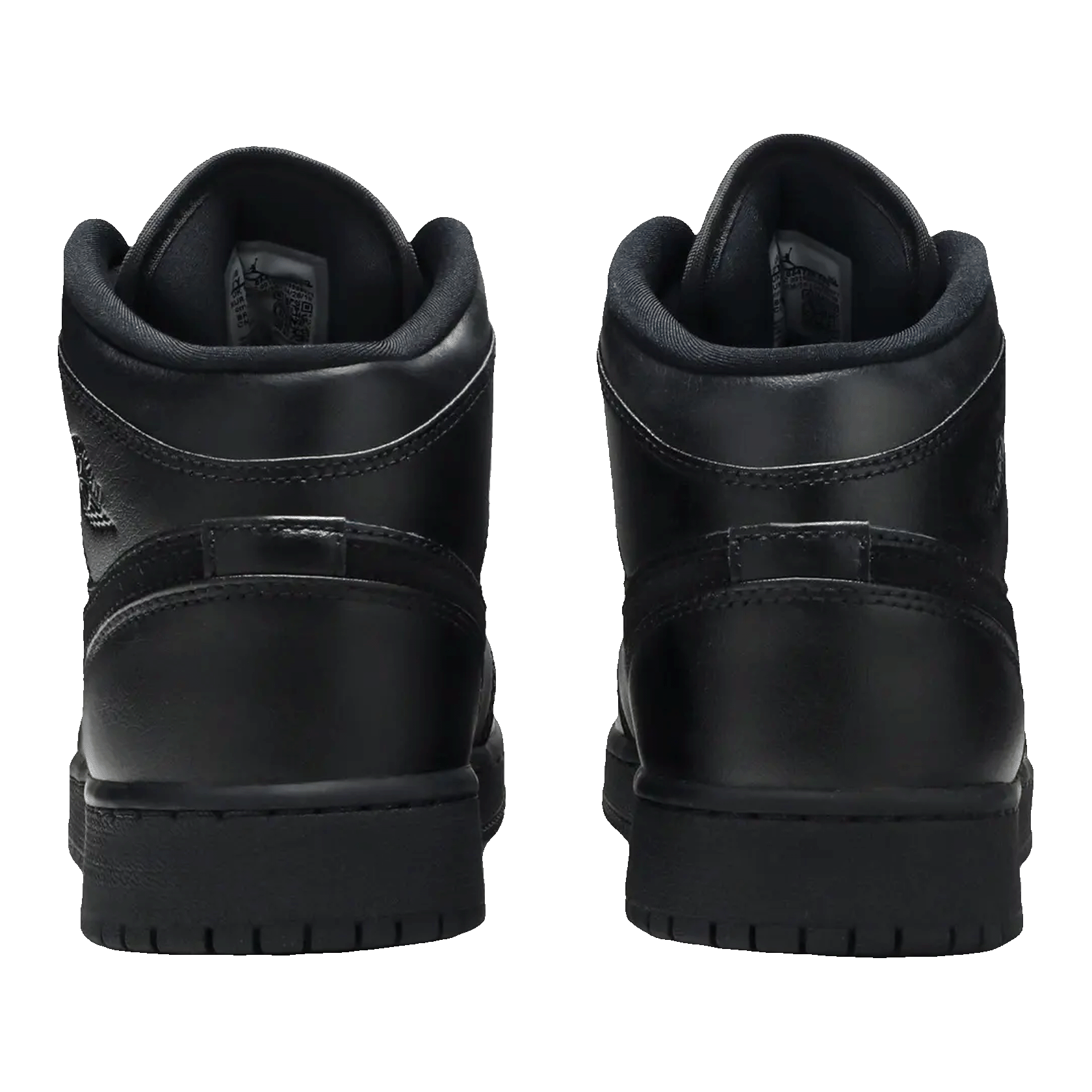 Nike Air Jordan 1 Mid Deep Black Nubuck Swoosh (GS) Back