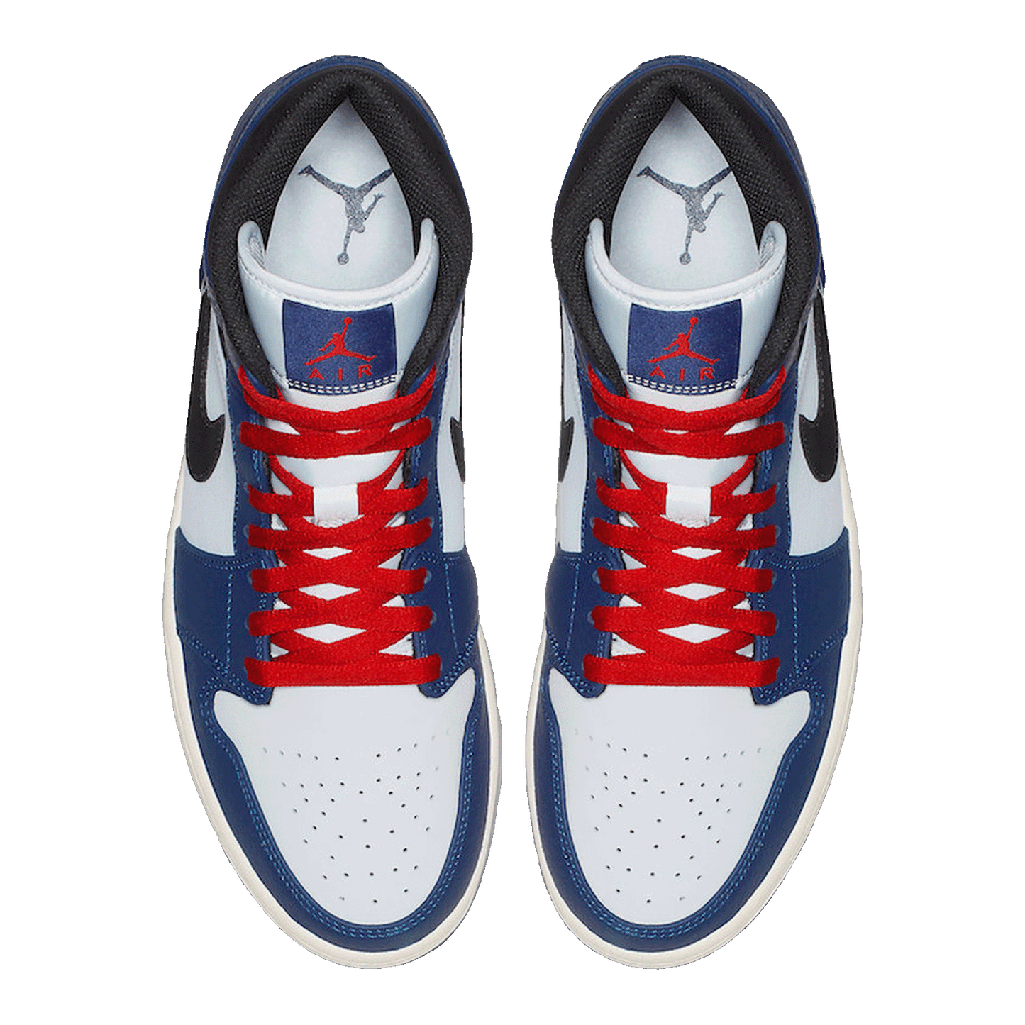 Nike Air Jordan 1 Mid Deep Royal Blue Black Oben