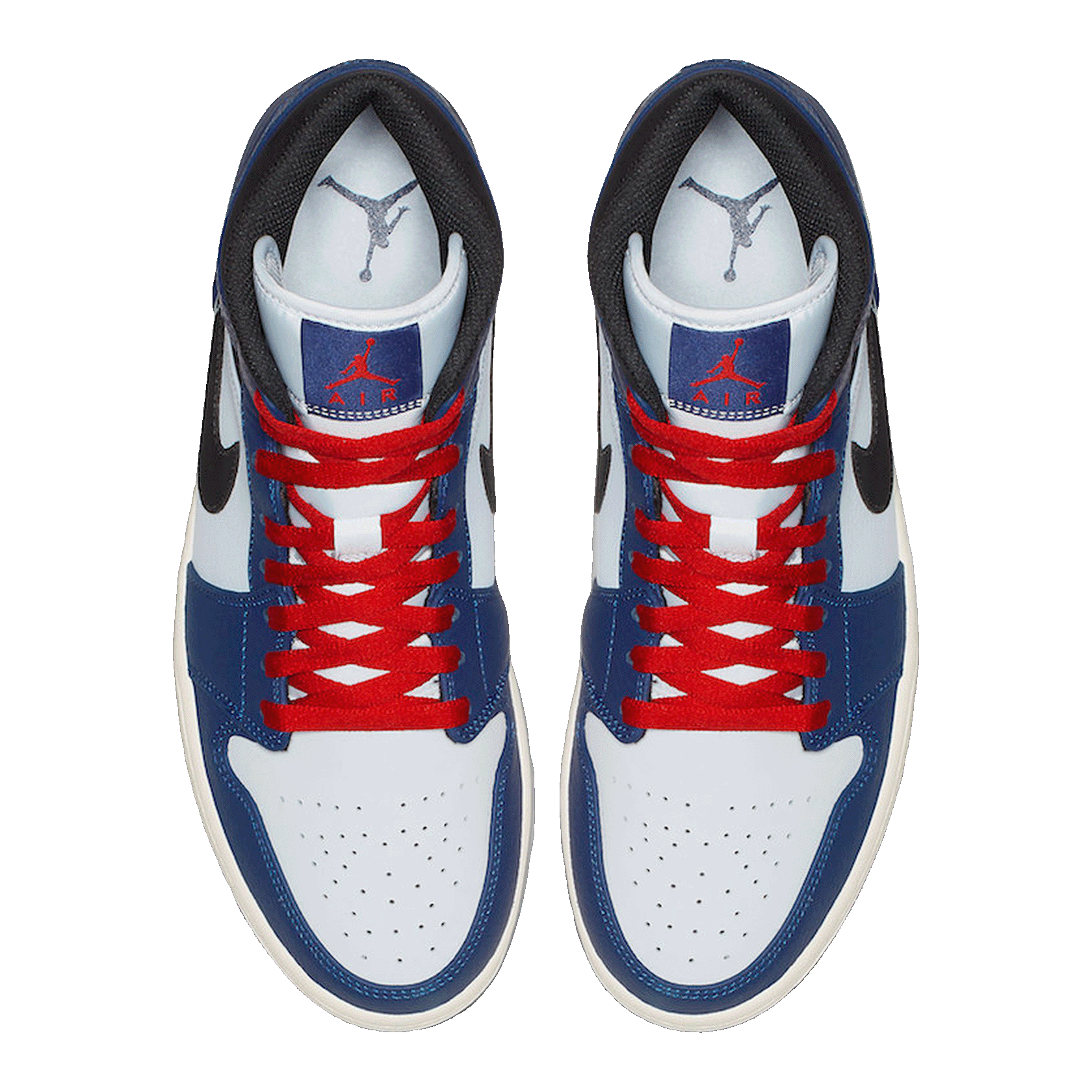 Nike Air Jordan 1 Mid Deep Royal Blue Black Oben