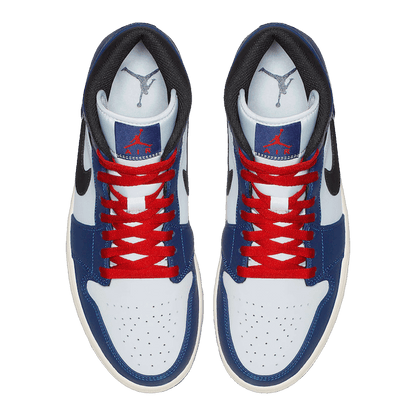 Nike Air Jordan 1 Mid Deep Royal Blue Black Oben