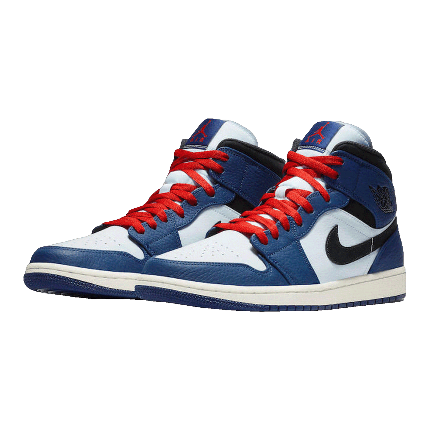 Nike Air Jordan 1 Mid Deep Royal Blue Black Side