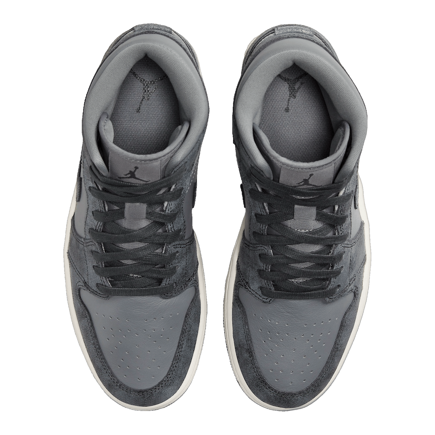 Nike Air Jordan 1 Mid Distressed Smoke Grey (W) Oben