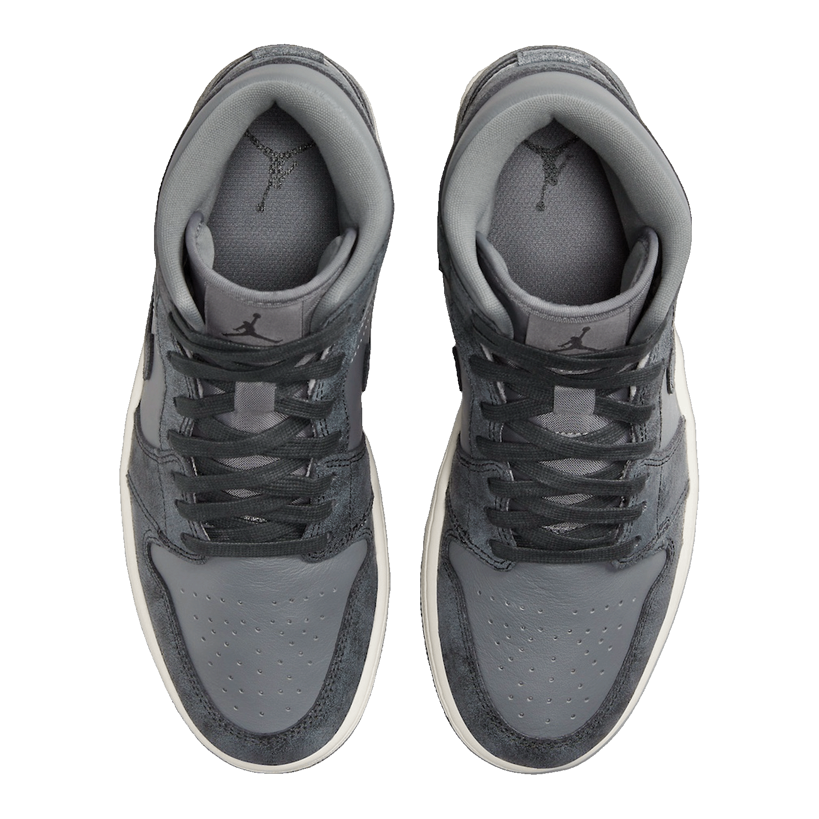 Nike Air Jordan 1 Mid Distressed Smoke Grey (W) Oben