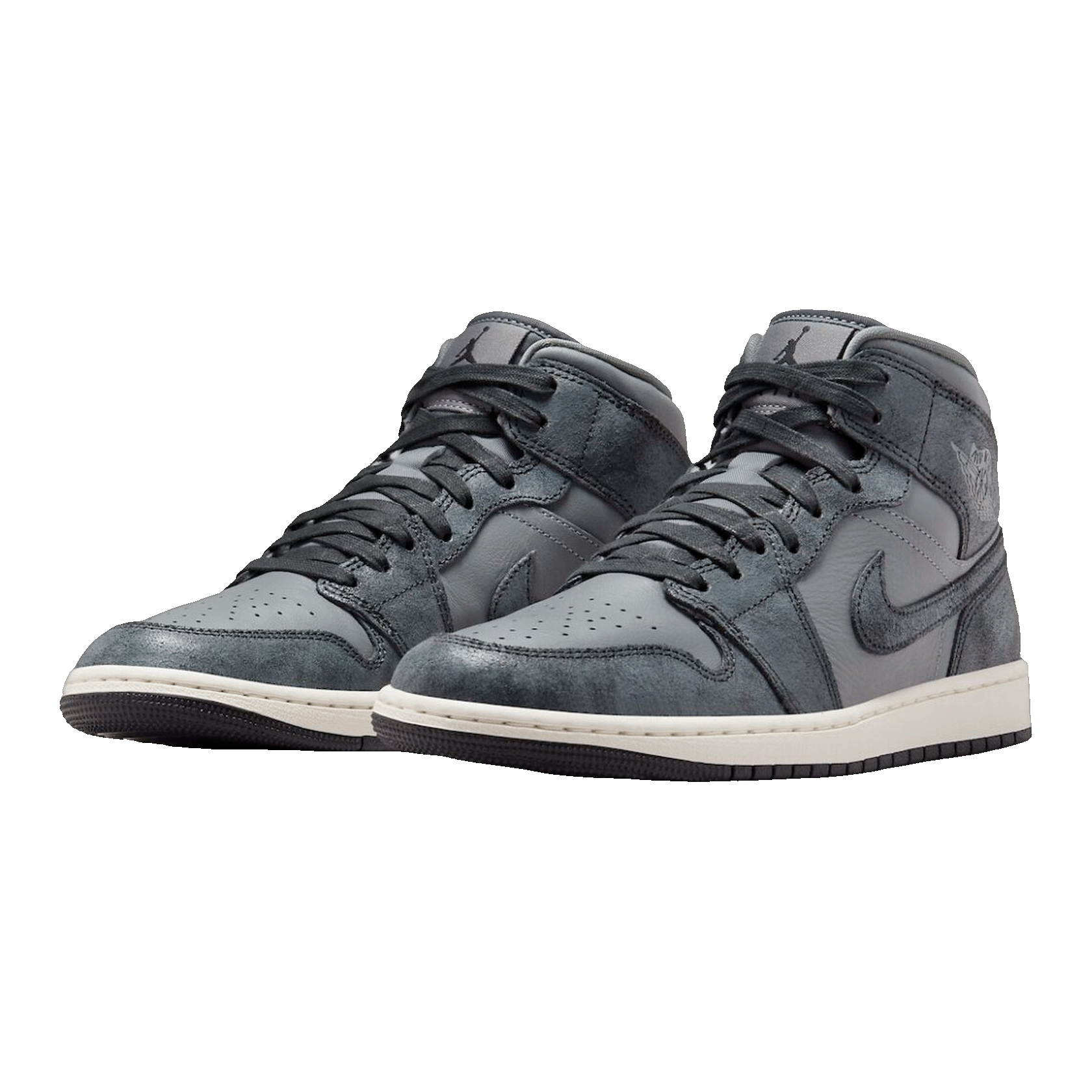 Nike Air Jordan 1 Mid Distressed Smoke Grey (W) Side