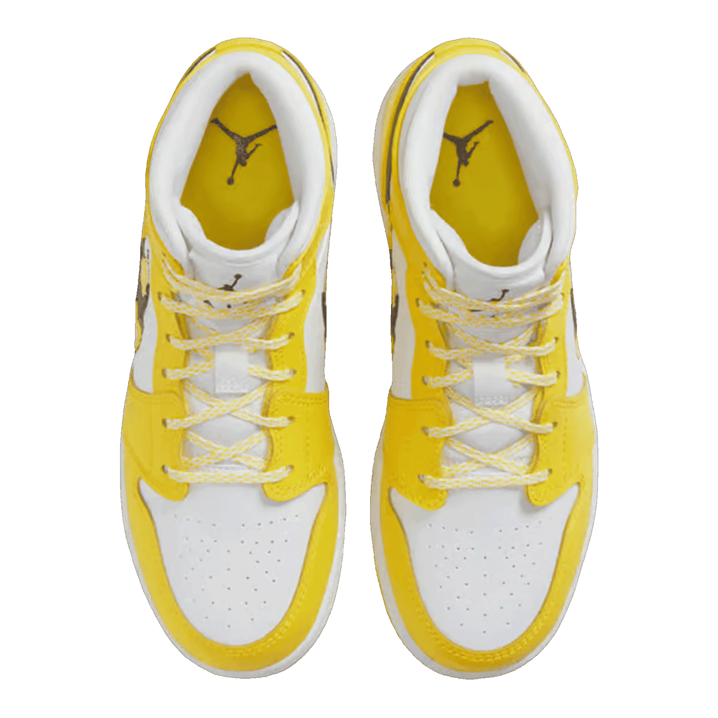 Nike Air Jordan 1 Mid Dynamic Yellow Floral (GS) Oben