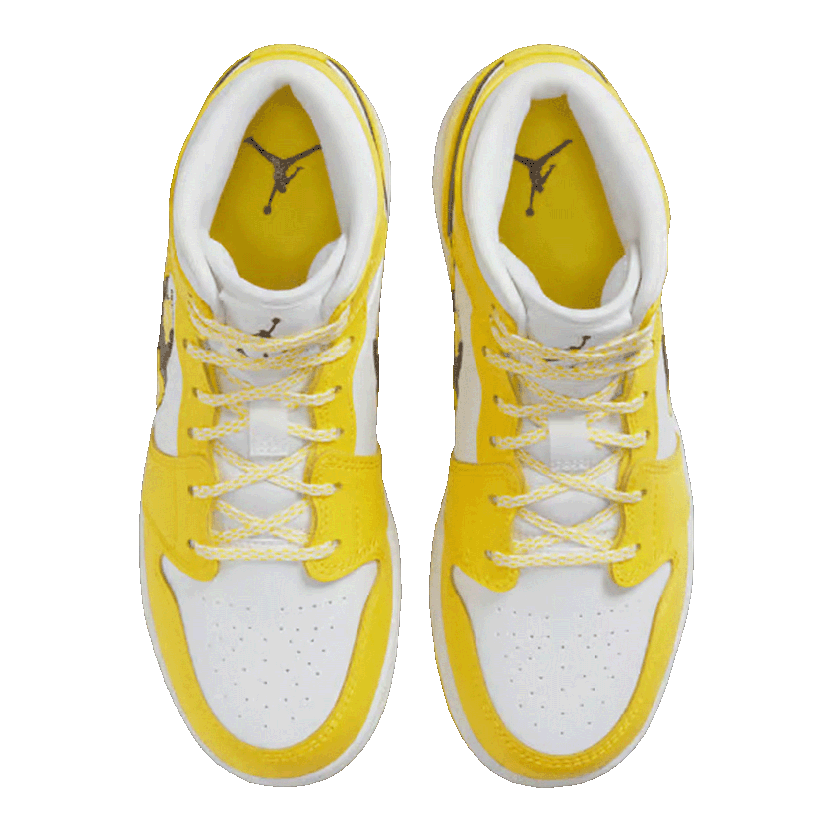 Nike Air Jordan 1 Mid Dynamic Yellow Floral (GS) Oben