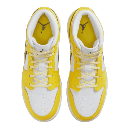 Nike Air Jordan 1 Mid Dynamic Yellow Floral (GS) Oben