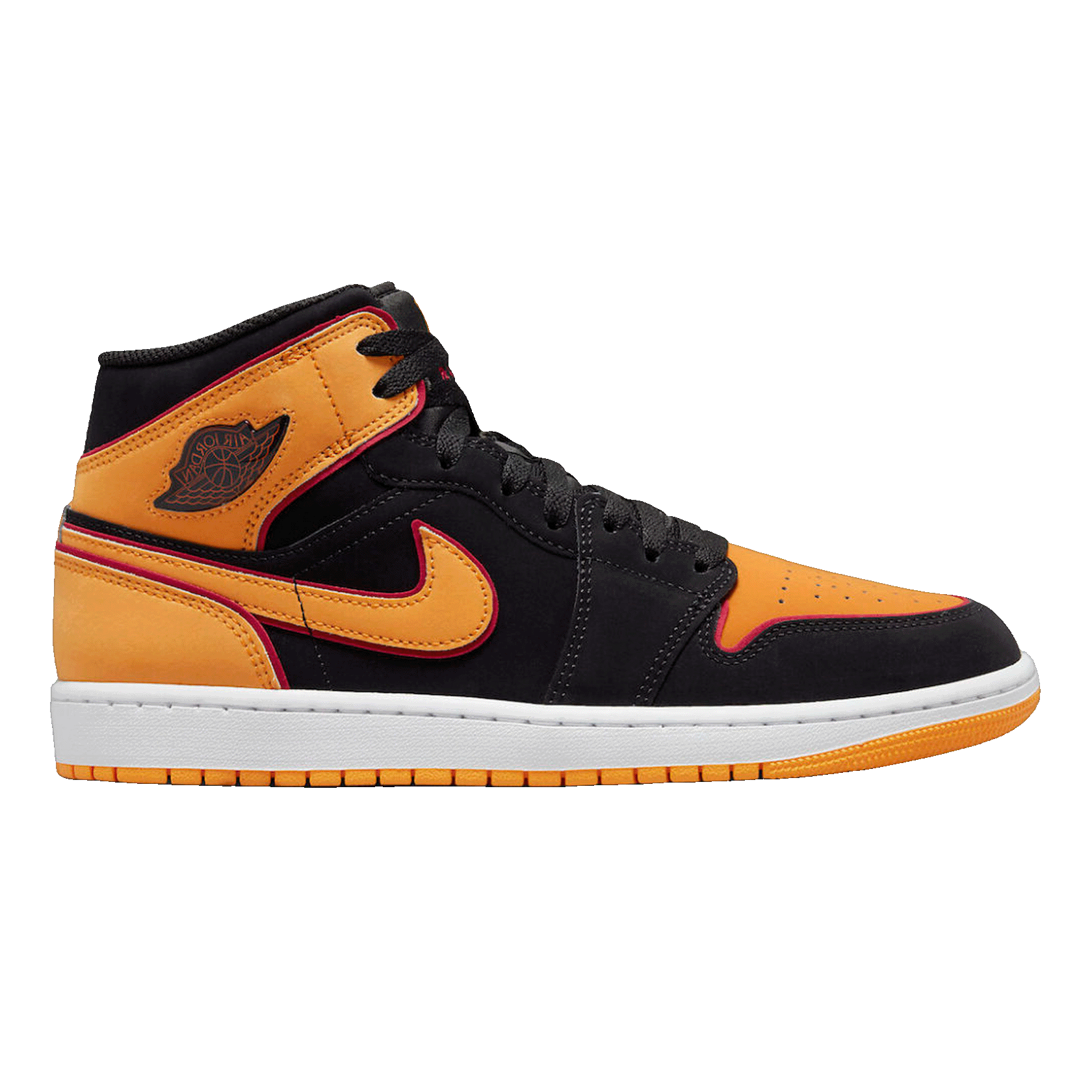 Nike Air Jordan 1 Mid Fat Tongue Black Orange