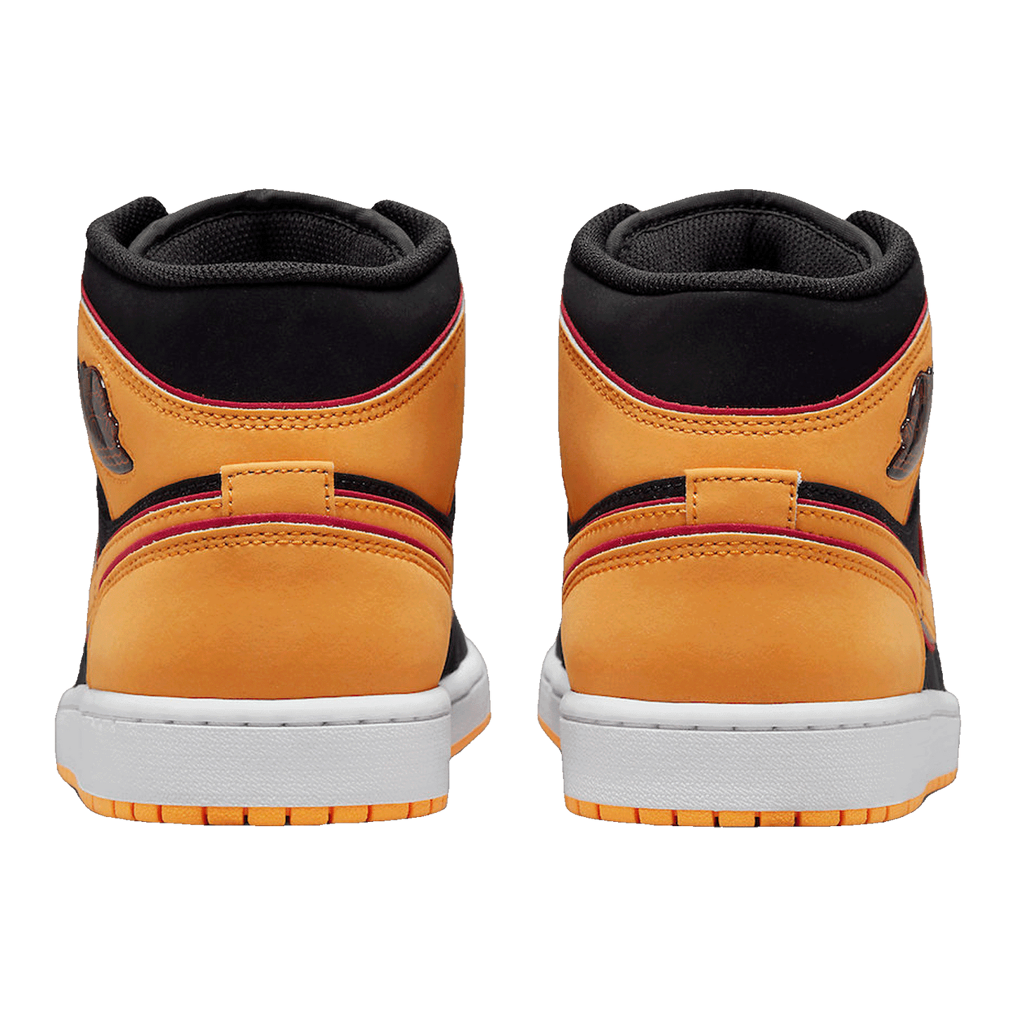 Nike Air Jordan 1 Mid Fat Tongue Black Orange Back