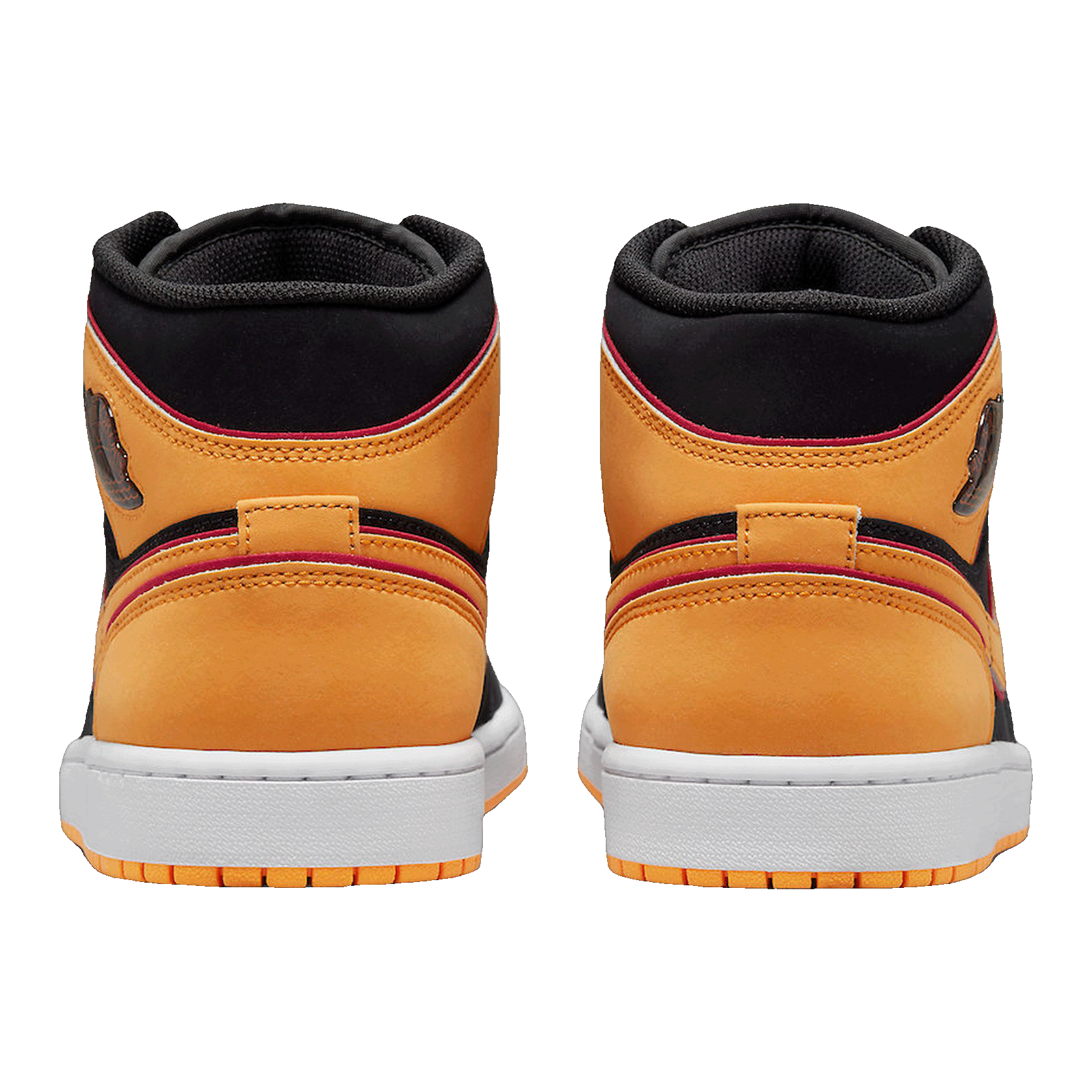 Nike Air Jordan 1 Mid Fat Tongue Black Orange Back