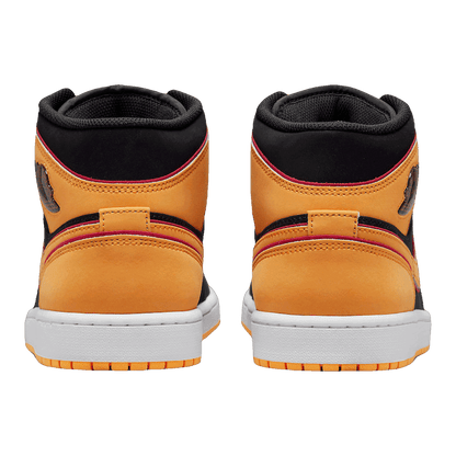 Nike Air Jordan 1 Mid Fat Tongue Black Orange Back