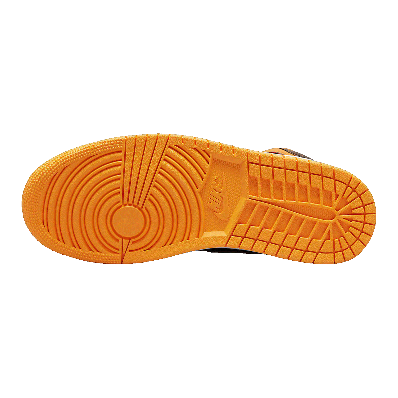 Nike Air Jordan 1 Mid Fat Tongue Black Orange Sohle