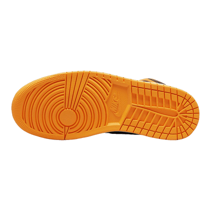 Nike Air Jordan 1 Mid Fat Tongue Black Orange Sohle