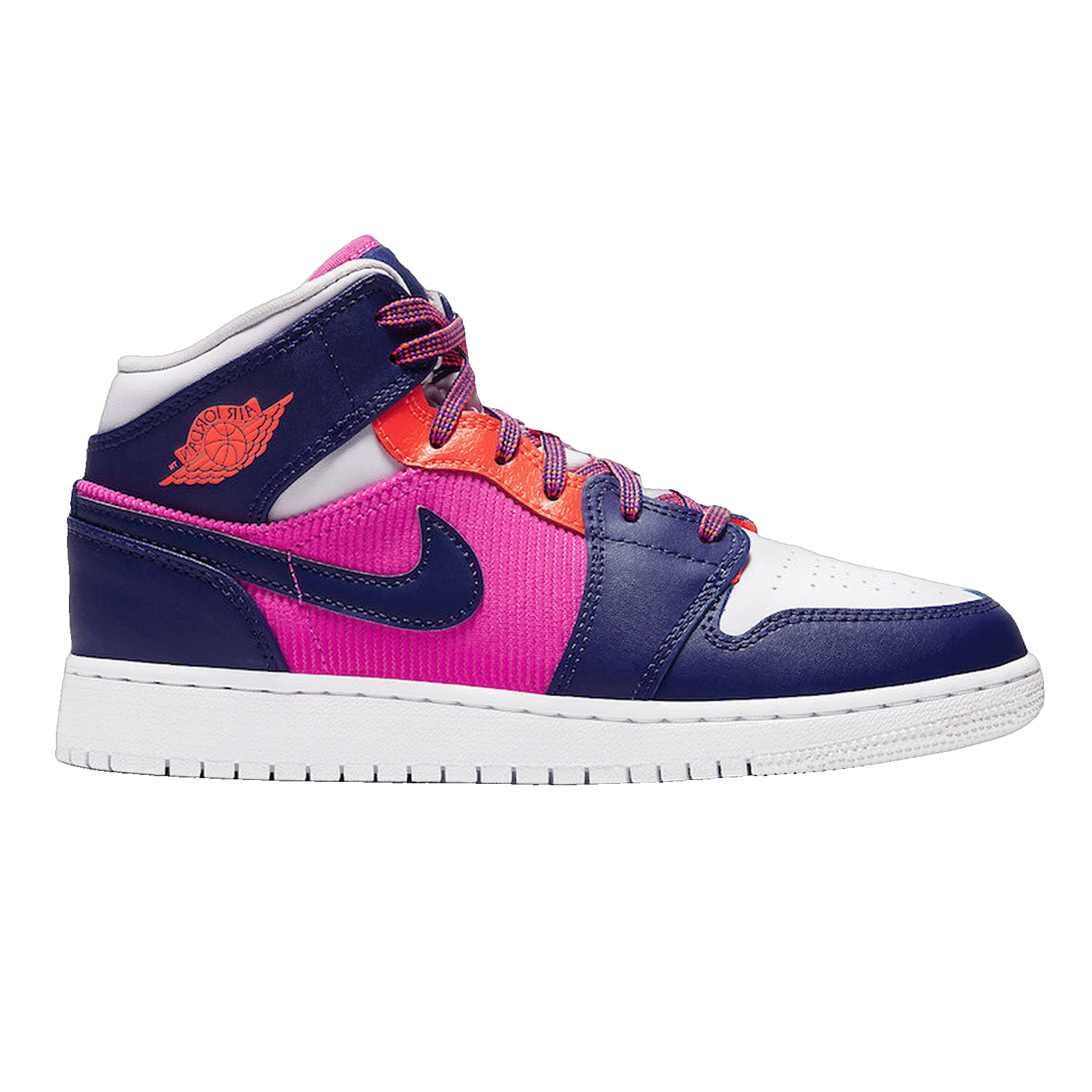 Nike Air Jordan 1 Mid Fire Pink Barely Grape (GS)