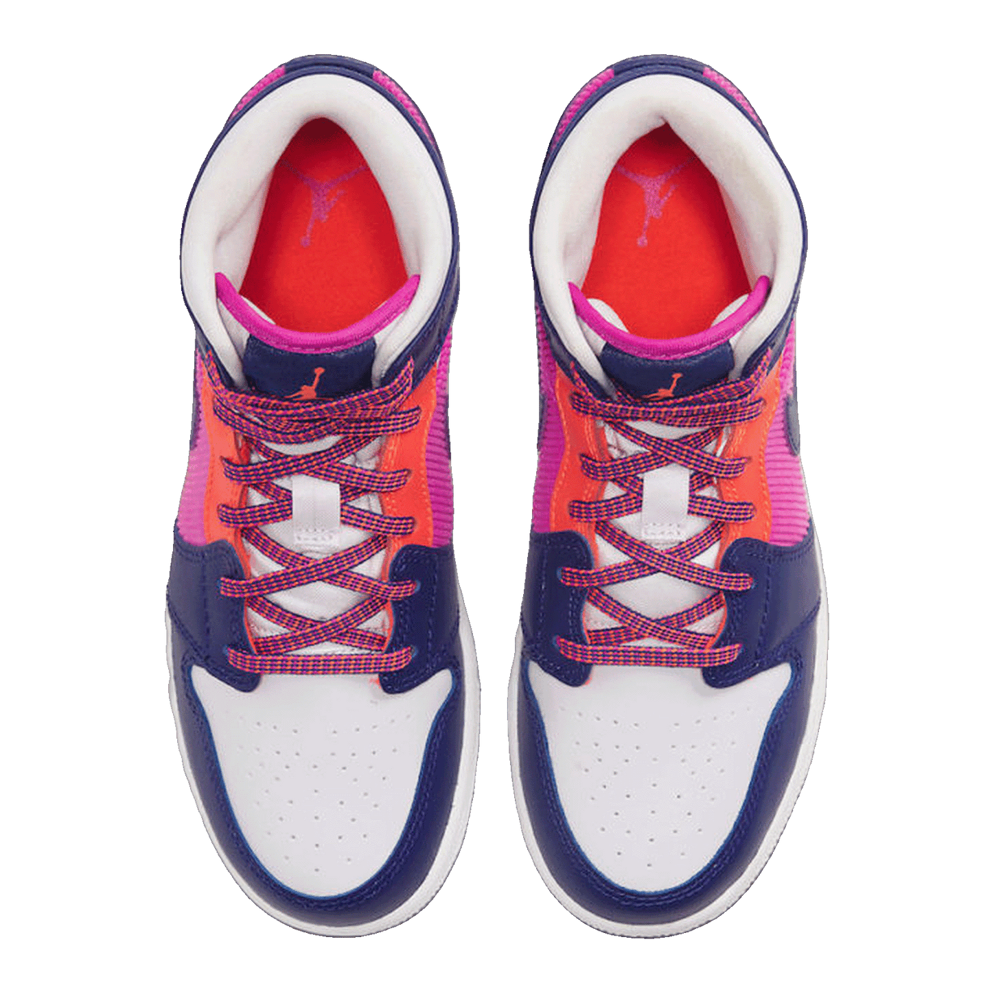 Nike Air Jordan 1 Mid Fire Pink Barely Grape (GS) Oben