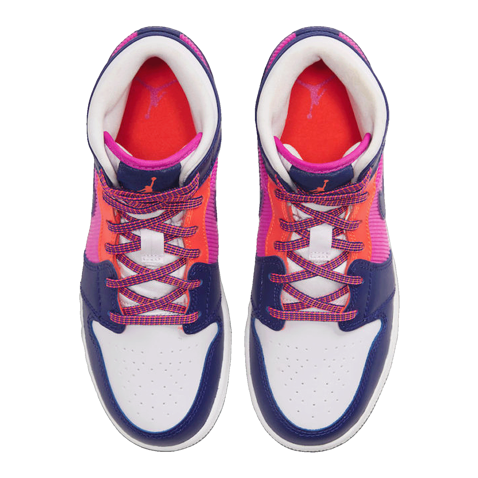Nike Air Jordan 1 Mid Fire Pink Barely Grape (GS) Oben