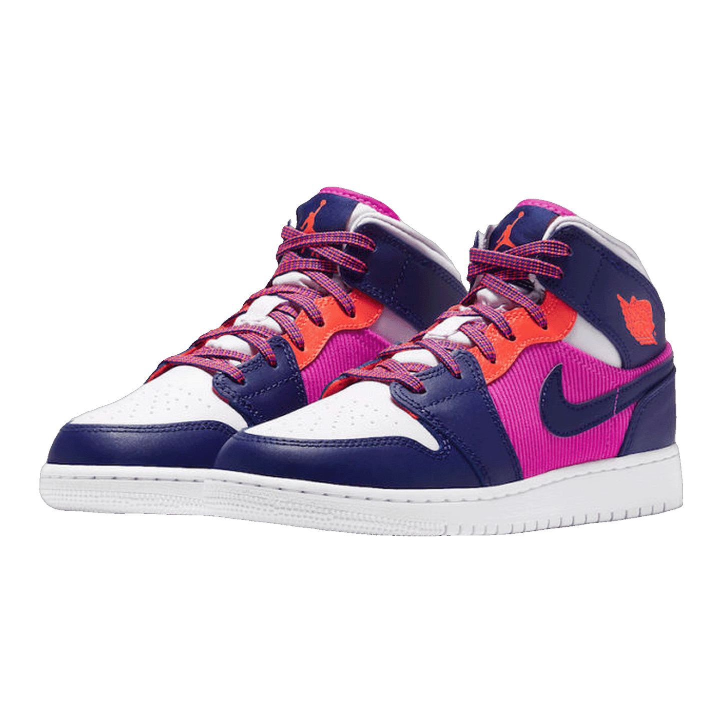 Nike Air Jordan 1 Mid Fire Pink Barely Grape (GS) Side