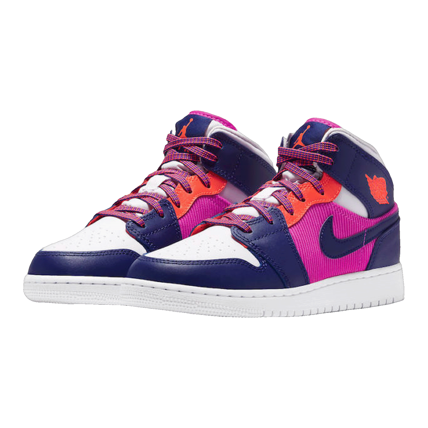 Nike Air Jordan 1 Mid Fire Pink Barely Grape (GS) Side
