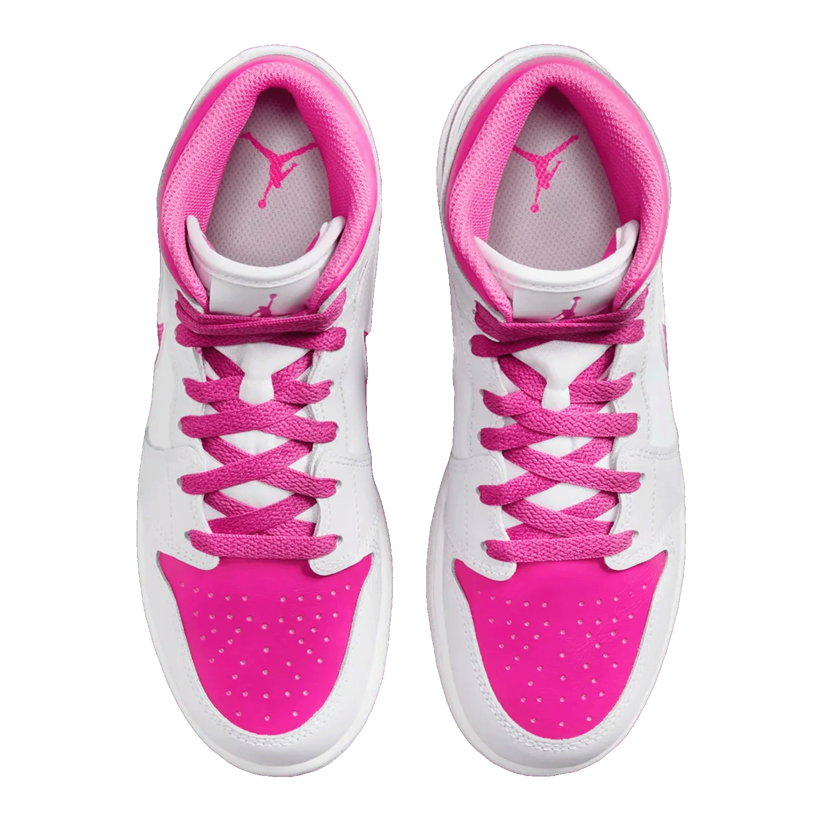 Nike Air Jordan 1 Mid Fire Pink (GS) Oben