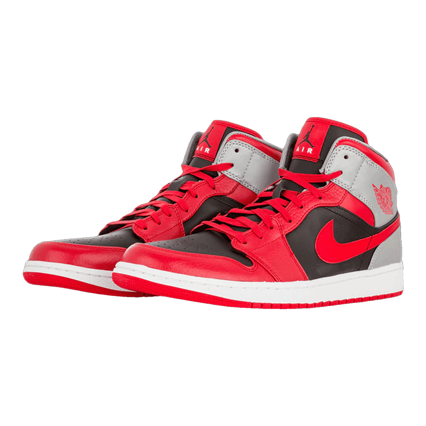 Nike Air Jordan 1 Mid Fire Red Cement Side