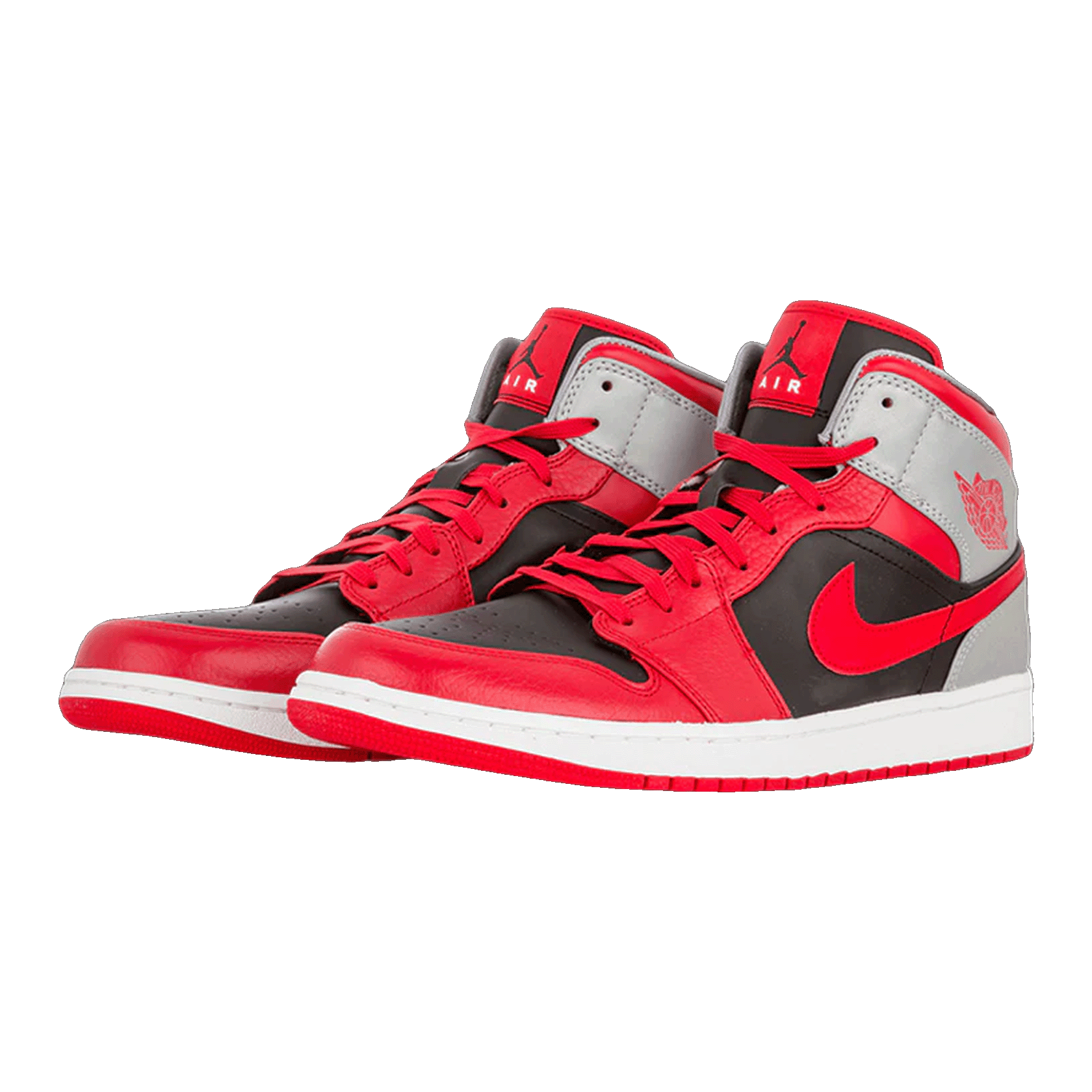 Nike Air Jordan 1 Mid Fire Red Cement Side