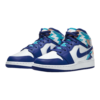 Nike Air Jordan 1 Mid Geometric Print (GS) Side