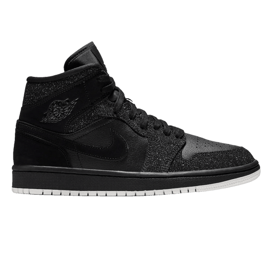 Nike Air Jordan 1 Mid Glitter Black (W)