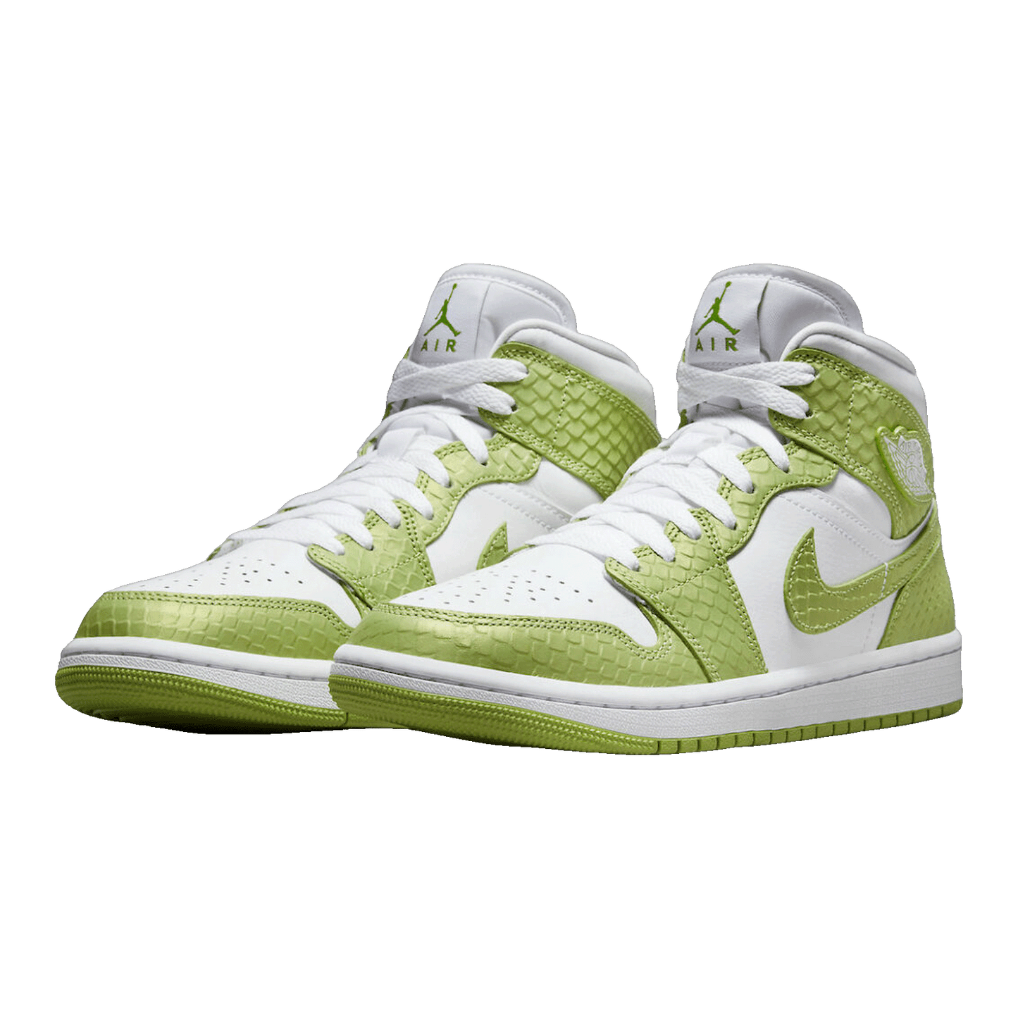Nike Air Jordan 1 Mid Green Python (W) Side