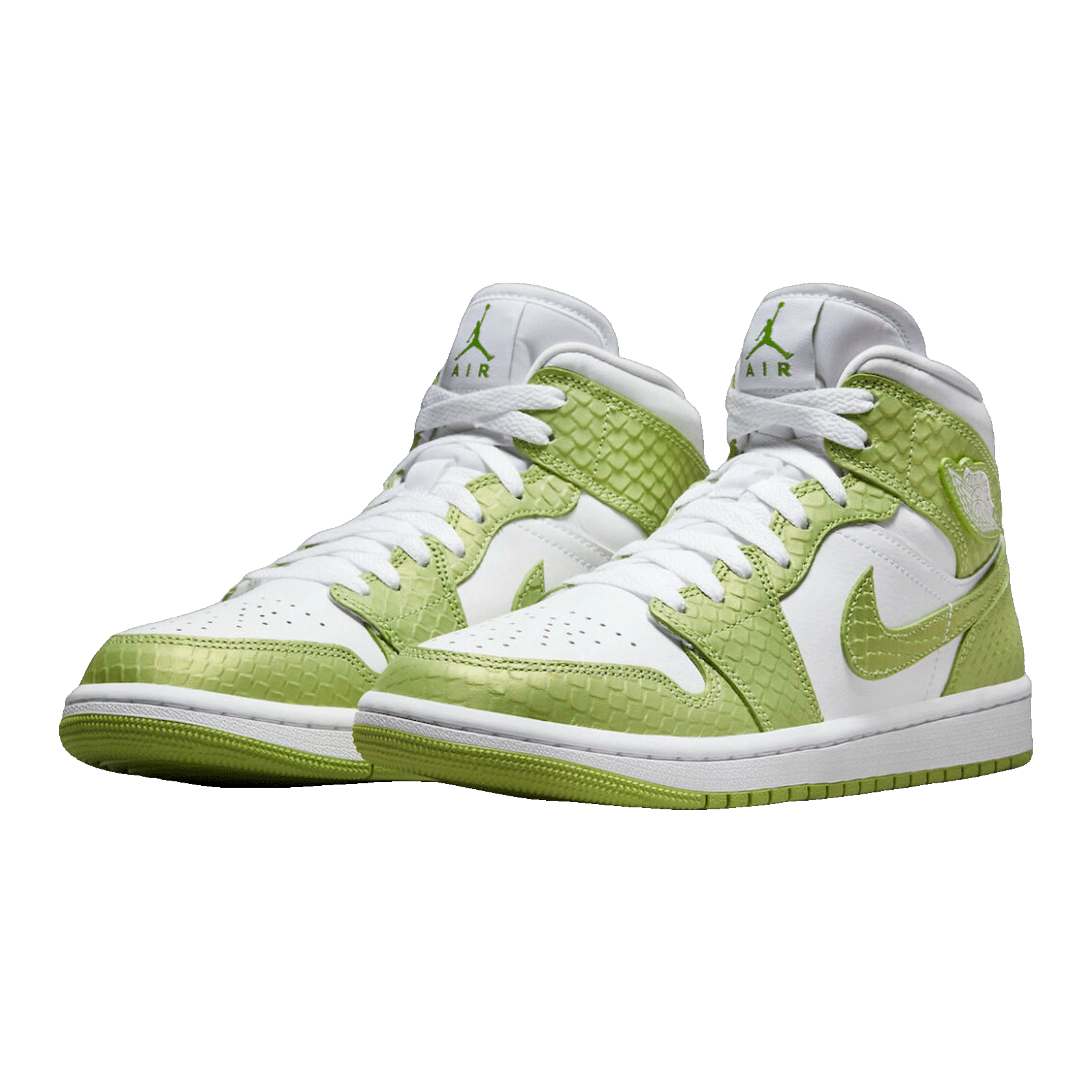 Nike Air Jordan 1 Mid Green Python (W) Side