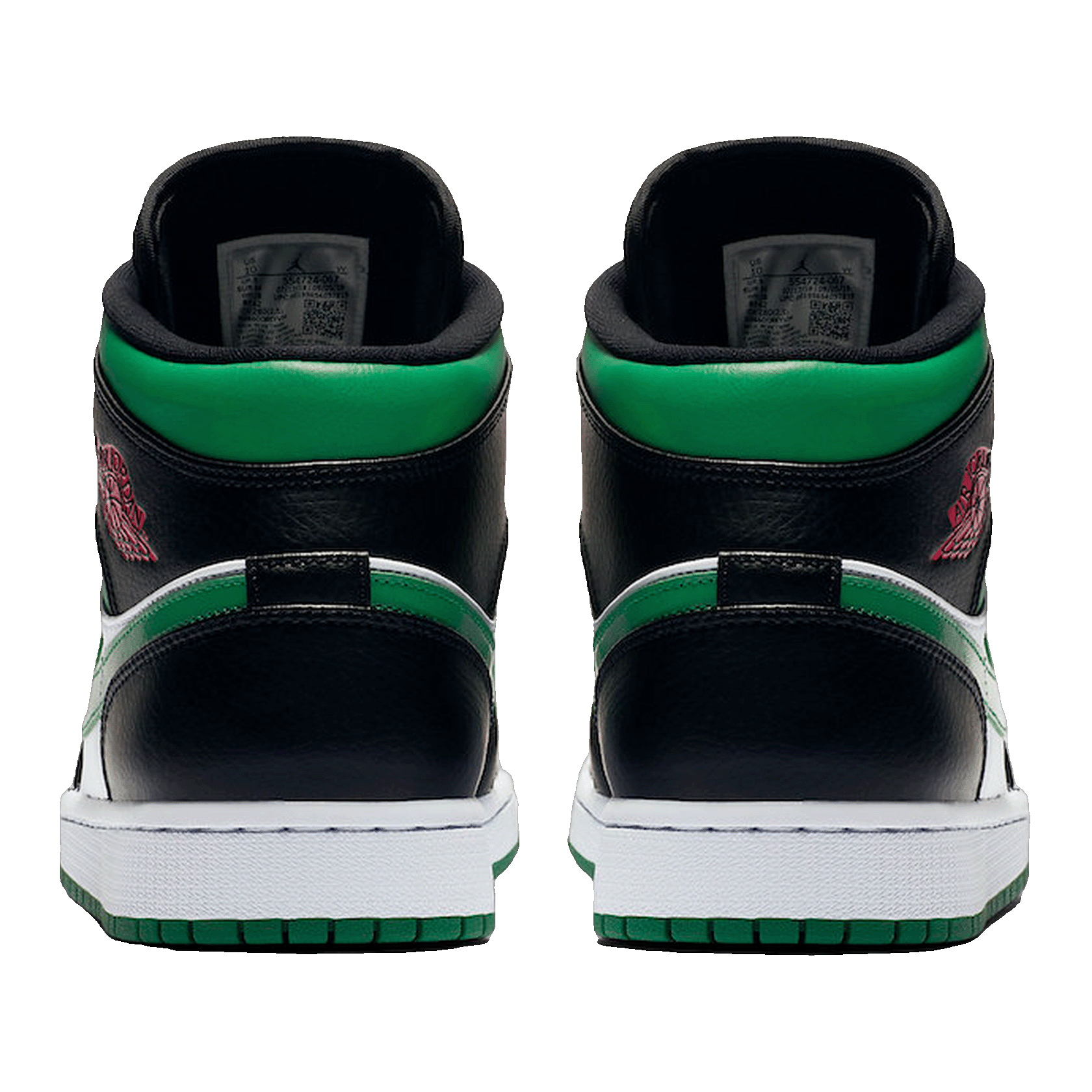 Nike Air Jordan 1 Mid Green Toe Back