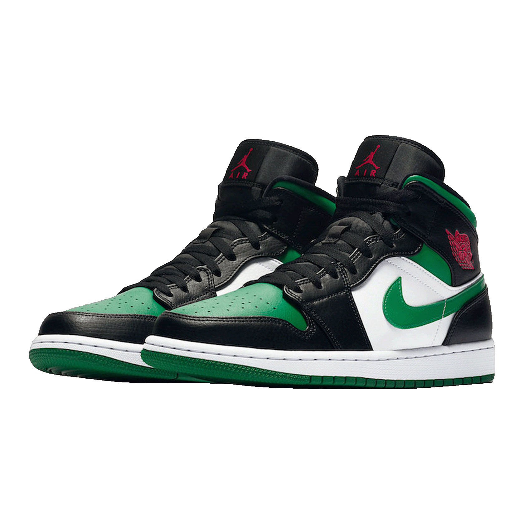 Nike Air Jordan 1 Mid Green Toe Side