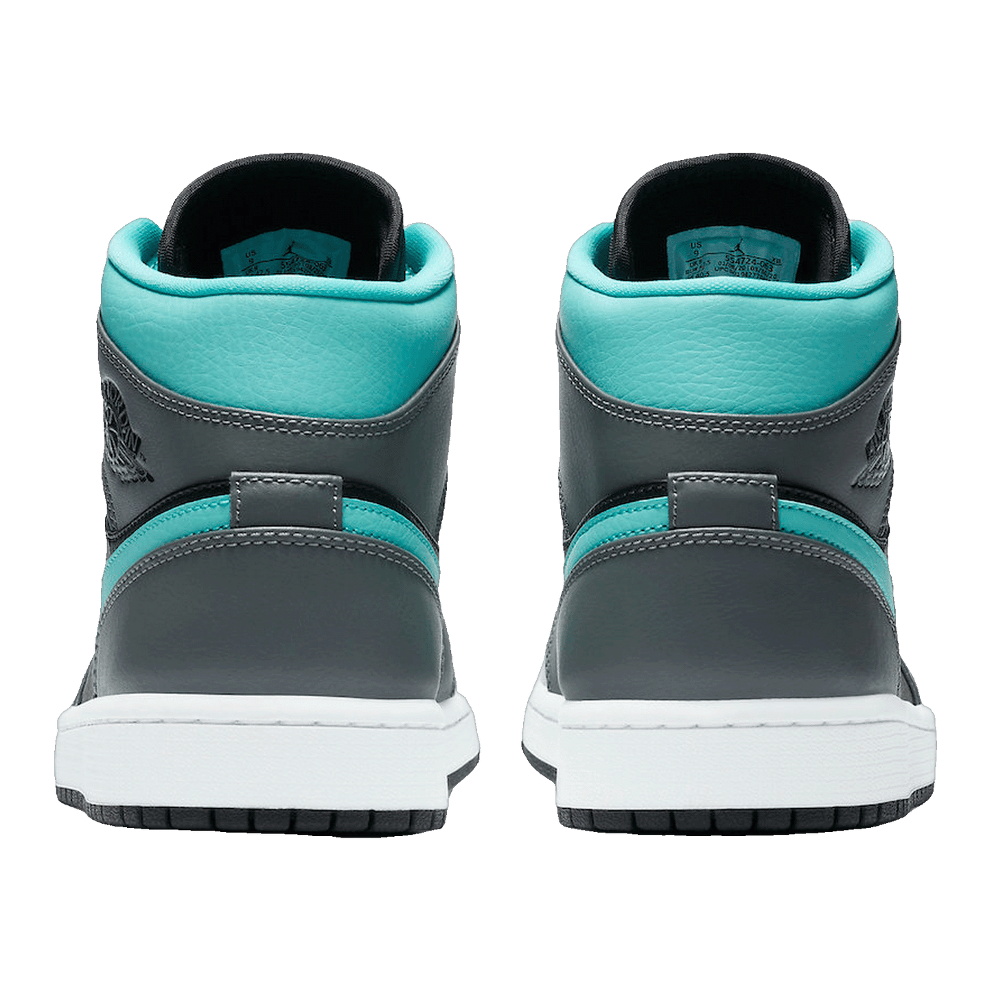 Nike Air Jordan 1 Mid Grey Aqua Back