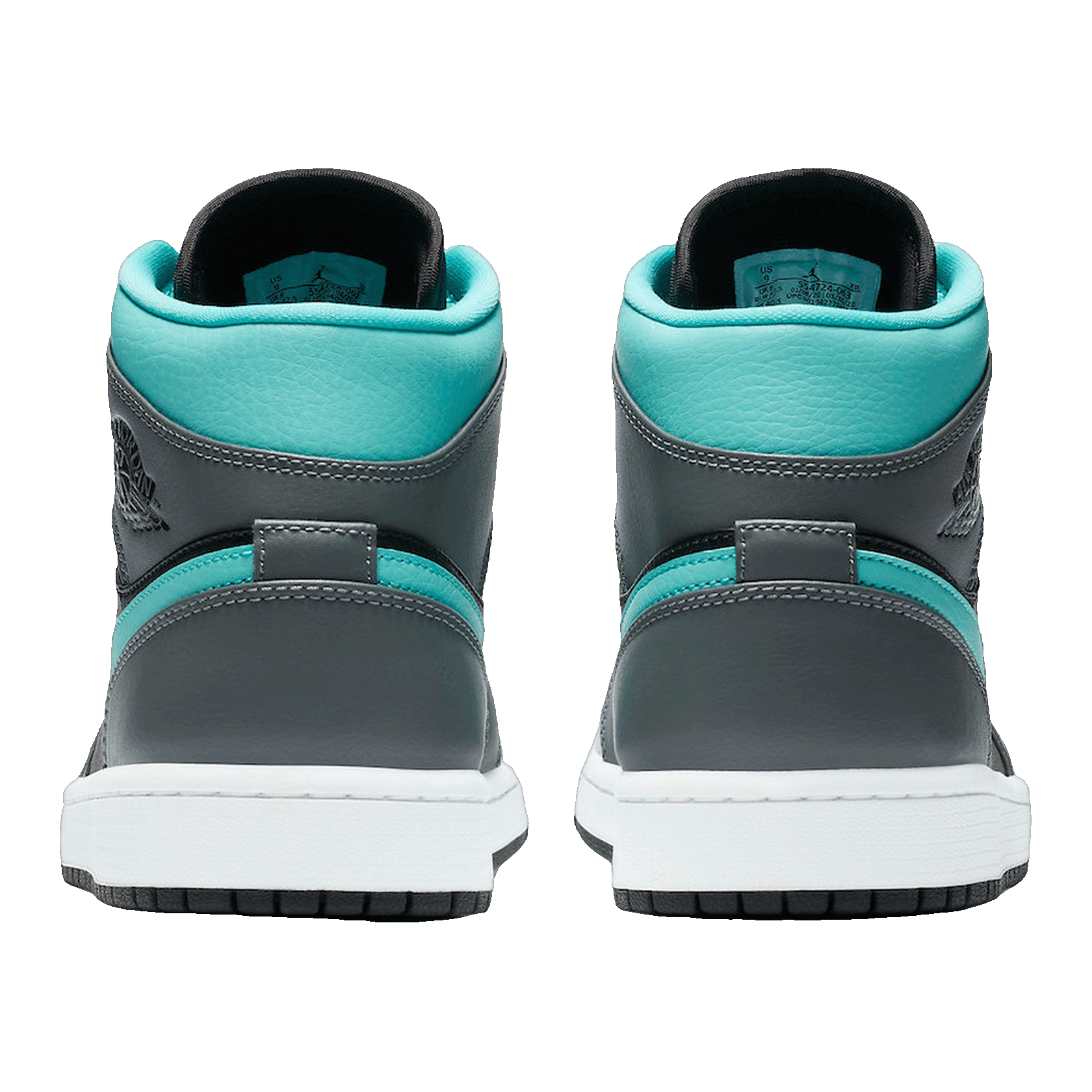 Nike Air Jordan 1 Mid Grey Aqua Back