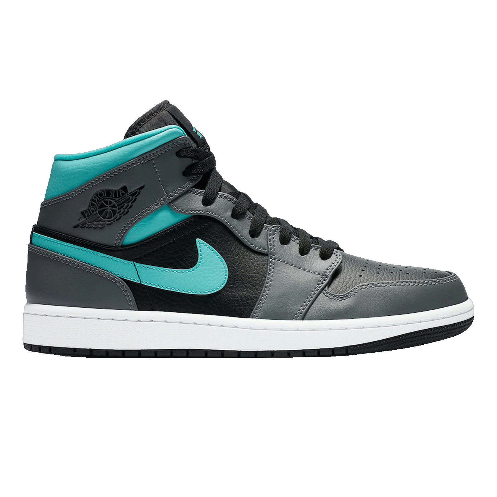 Nike Air Jordan 1 Mid Grey Aqua (GS)