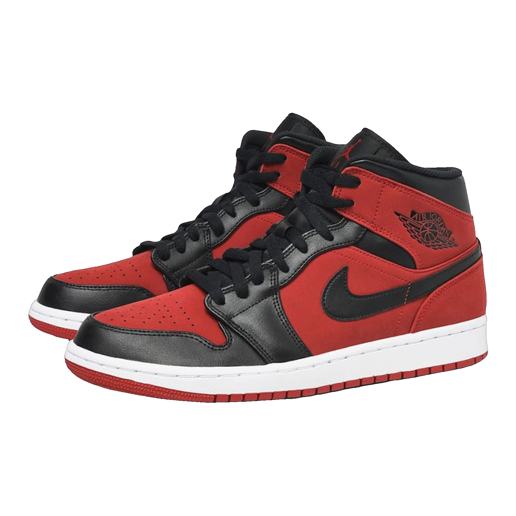 Nike Air Jordan 1 Mid Gunsmoke Volt Side