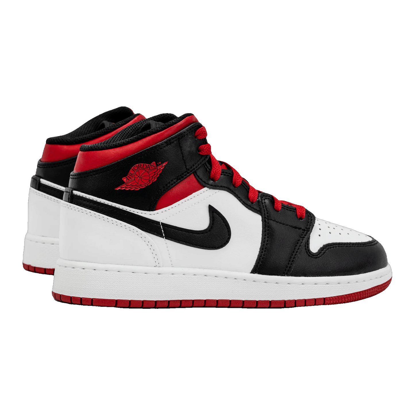 Nike Air Jordan 1 Mid Gym Red Black Patent Back