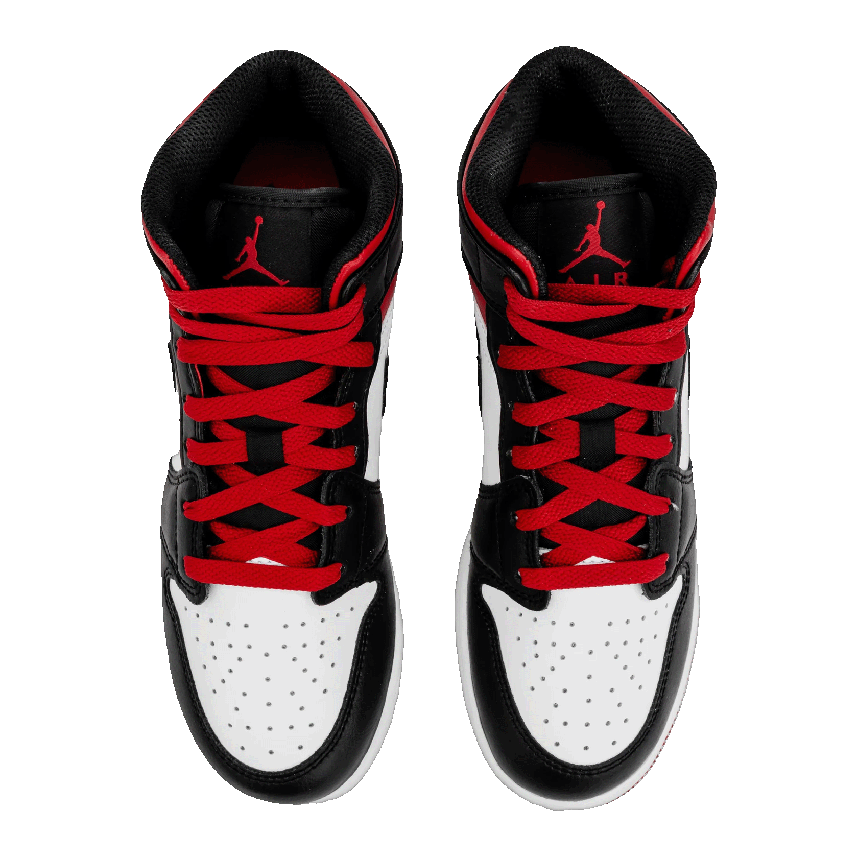 Nike Air Jordan 1 Mid Gym Red Black Patent Oben