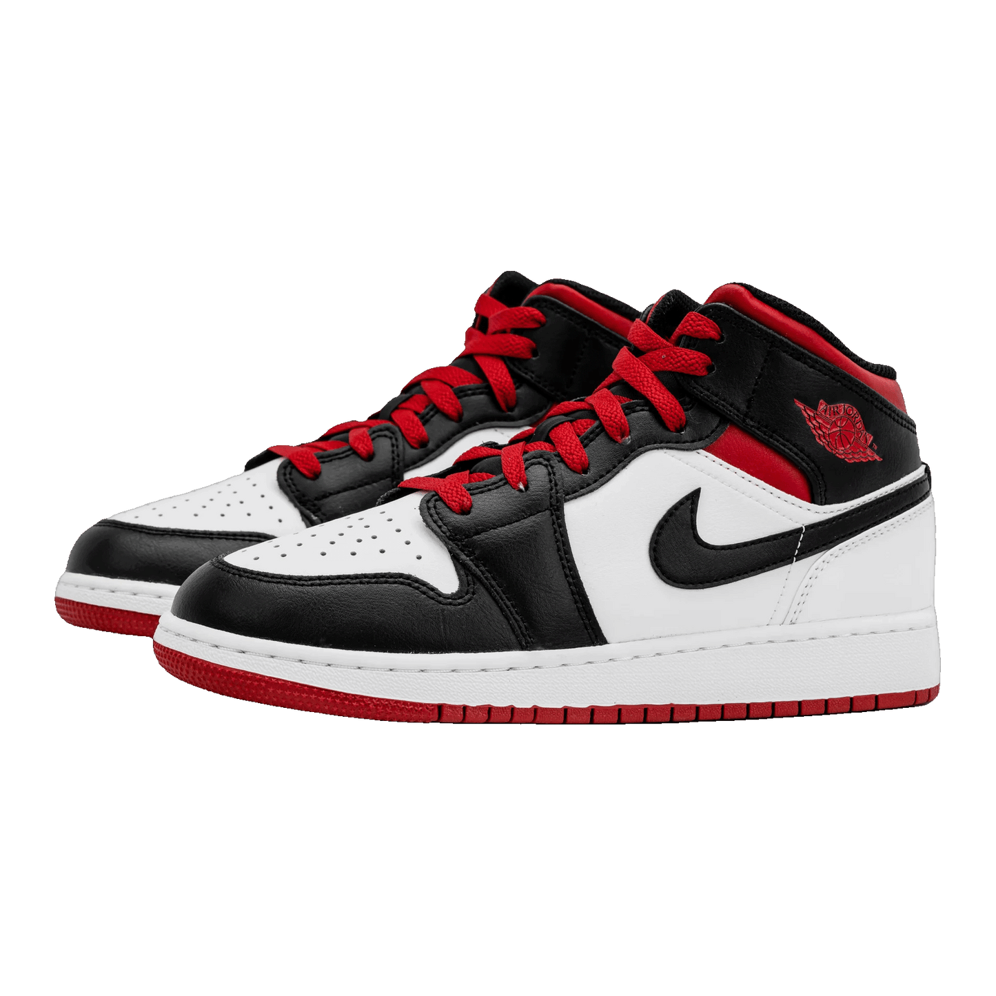 Nike Air Jordan 1 Mid Gym Red Black Patent Side