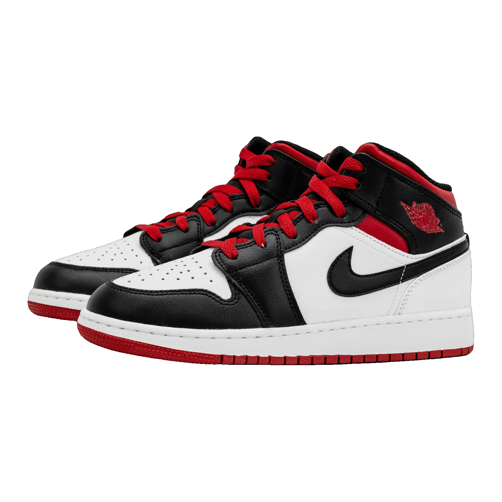 Nike Air Jordan 1 Mid Gym Red Black Patent Side