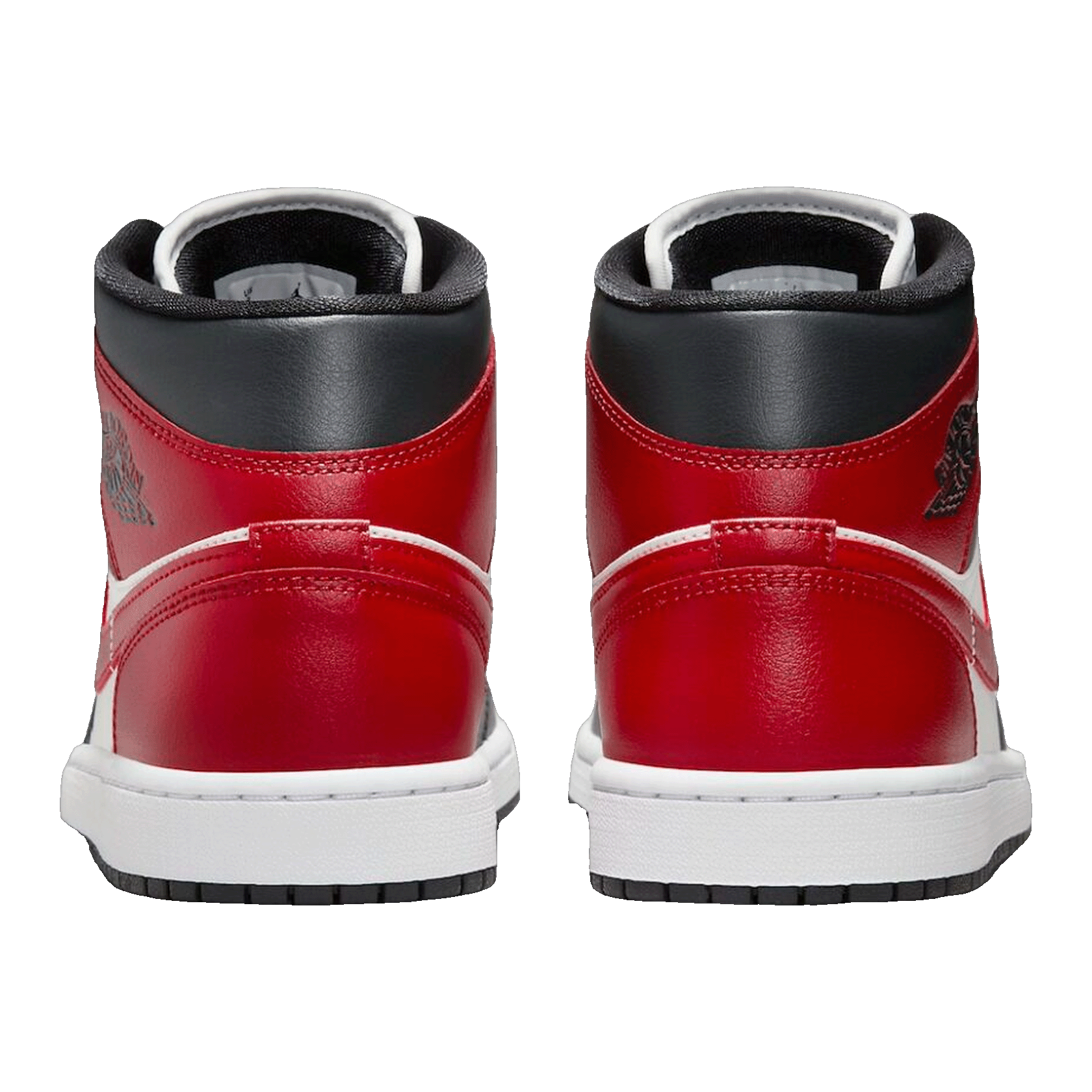 Nike Air Jordan 1 Mid Gym Red Black Toe (GS) Back