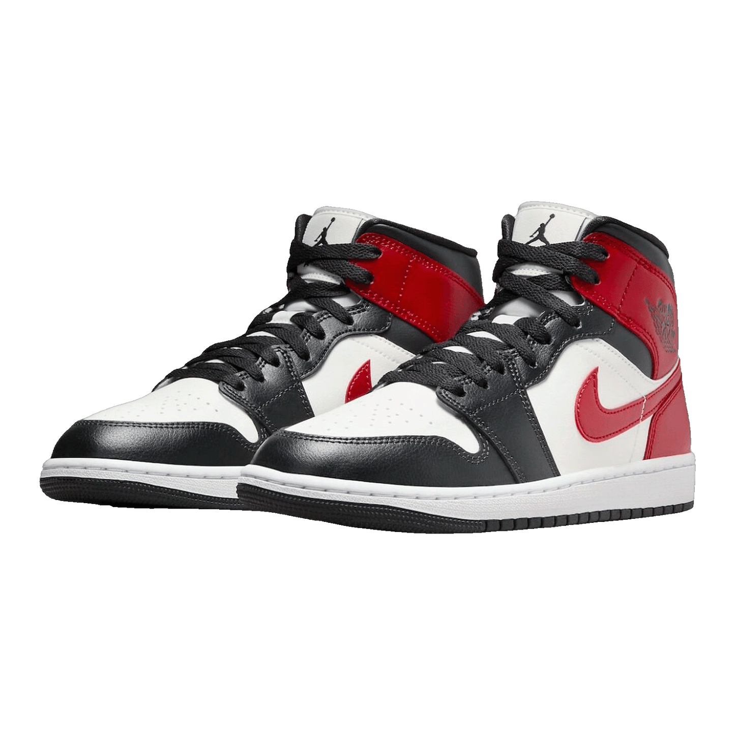 Nike Air Jordan 1 Mid Gym Red Black Toe (GS) Side