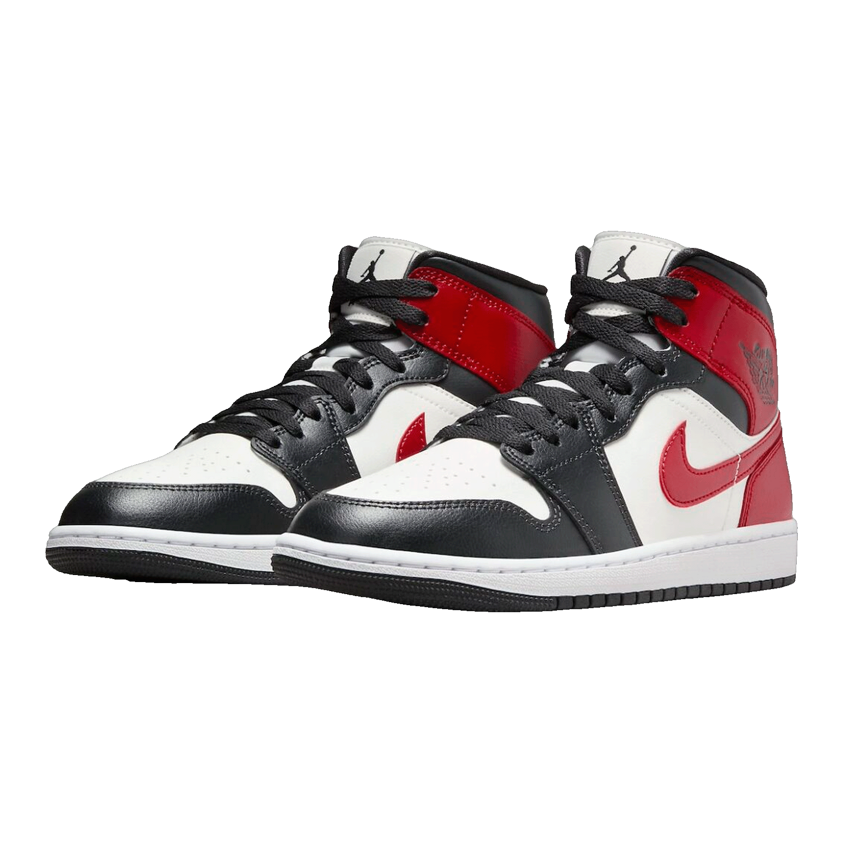 Nike Air Jordan 1 Mid Gym Red Black Toe (GS) Side