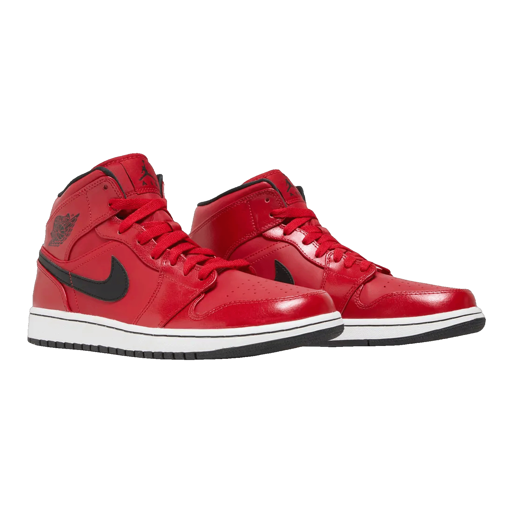 Nike Air Jordan 1 Mid Gym Red Black (W) Side