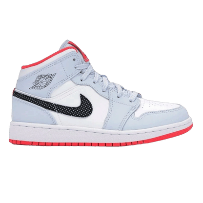 Nike Air Jordan 1 Mid Half Blue Polka Dot Swoosh (GS)