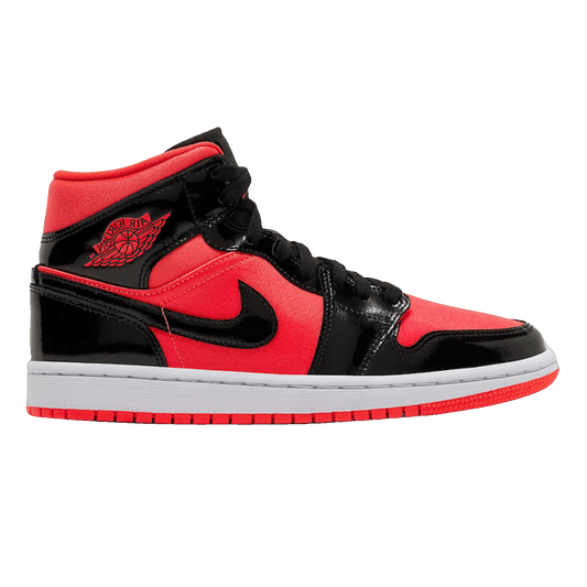 Nike Air Jordan 1 Mid Hot Punch Black (W)
