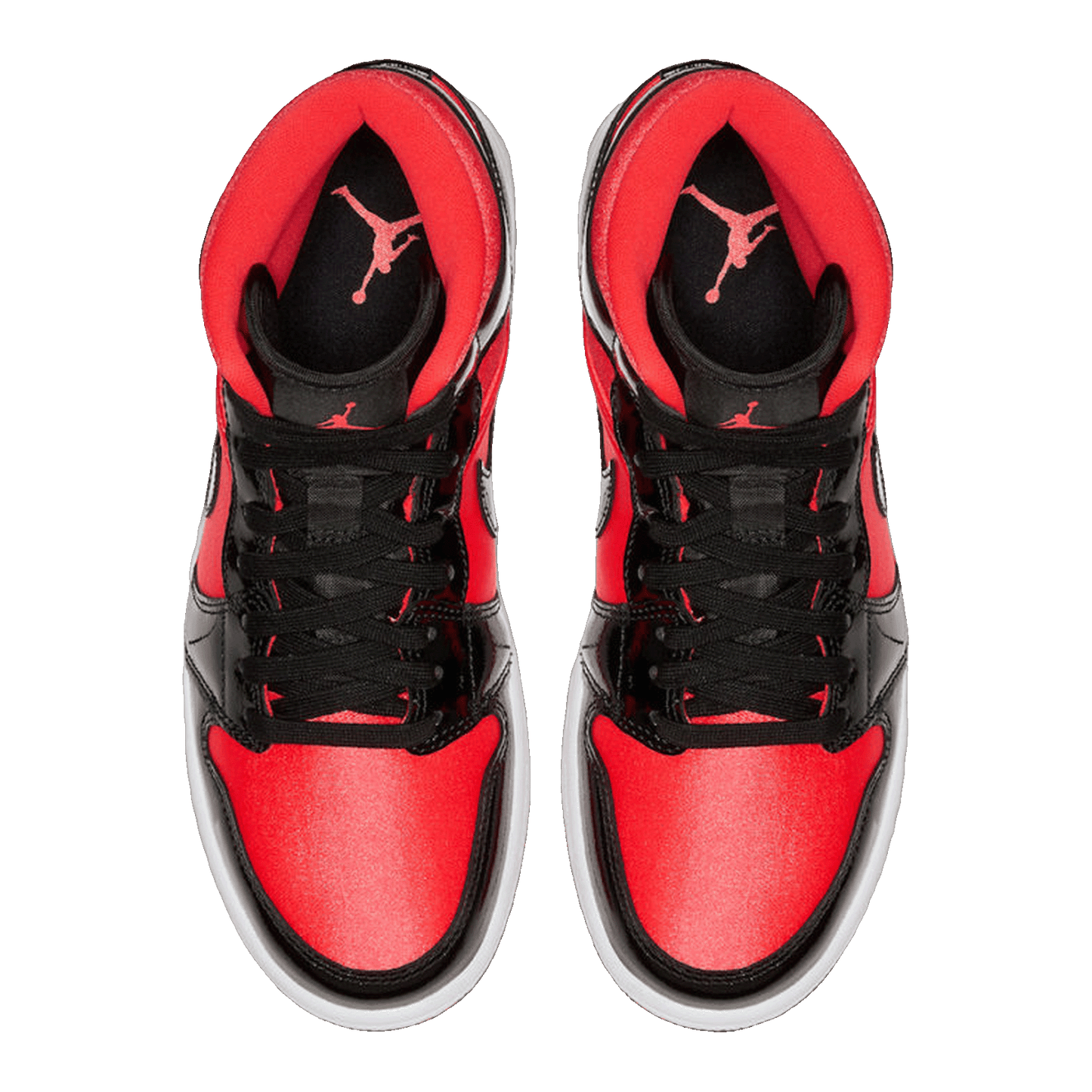 Nike Air Jordan 1 Mid Hot Punch Black (W) Oben